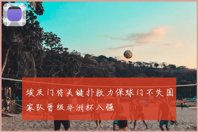 埃及门将关键扑救力保球门不失国家队晋级非洲杯八强